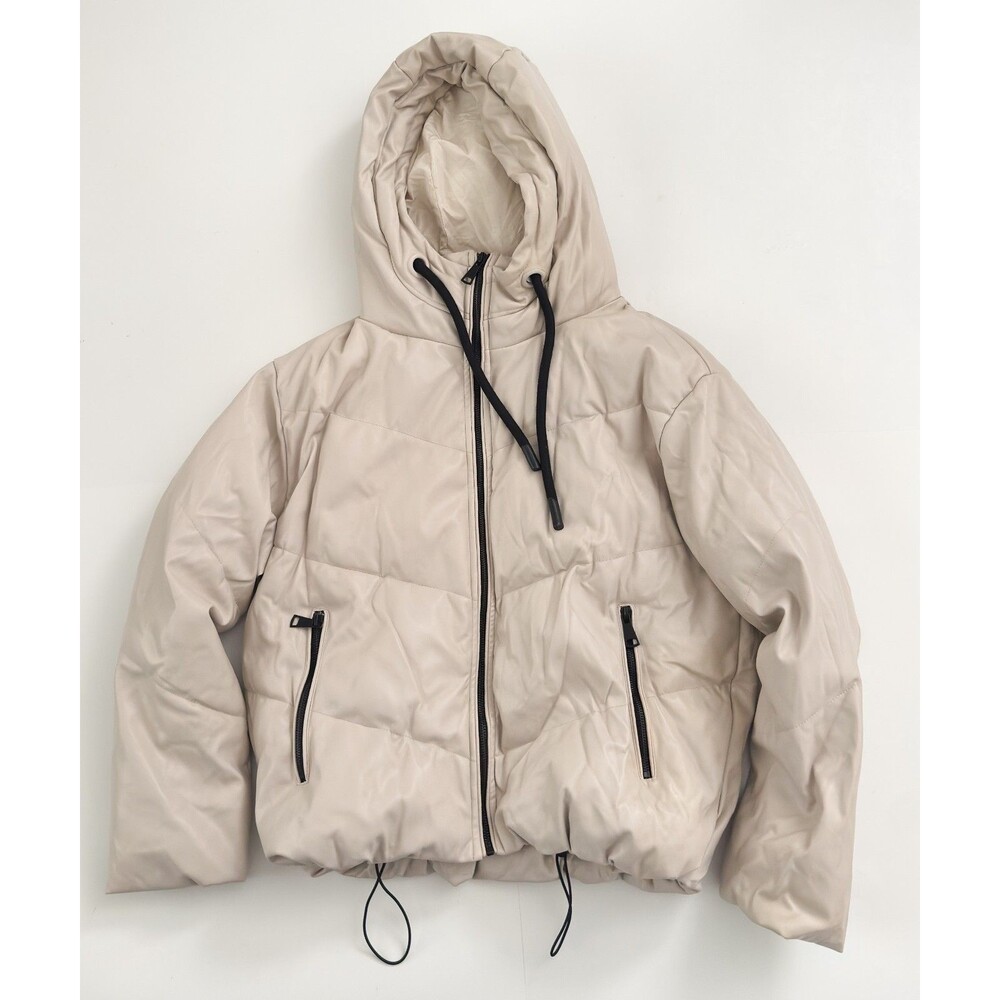 LARA Women's Small White Hooded Puffer Jacket Size Small